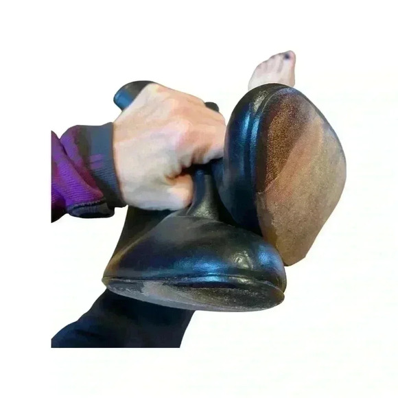 Coach Black High Heeled Leather Boots Size 6.5 - Picture 8 of 11